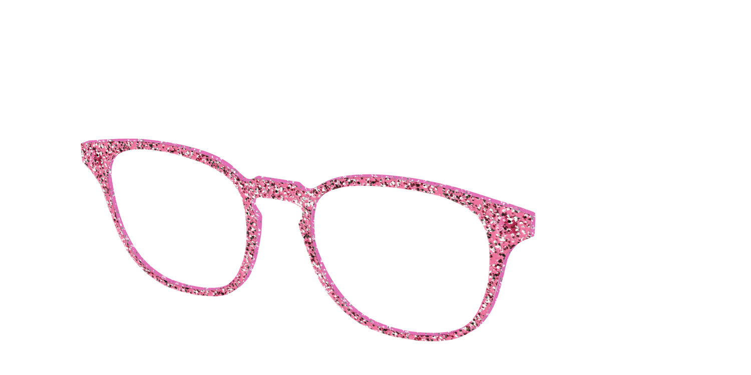 The Hot Pink Sparkle - Angle Top Image - Pair Eyewear