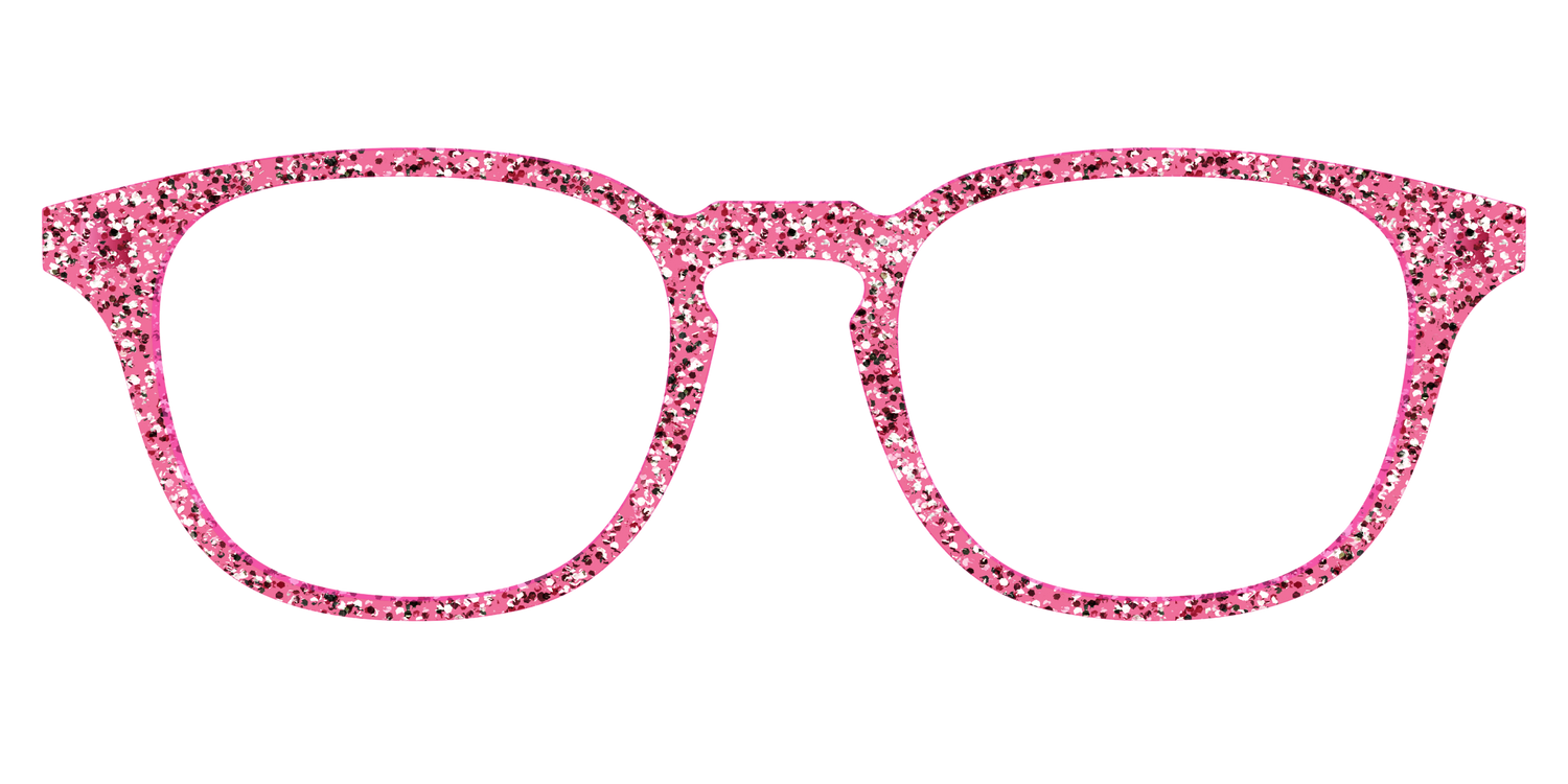 The Hot Pink Sparkle - Front Top Image - Pair Eyewear