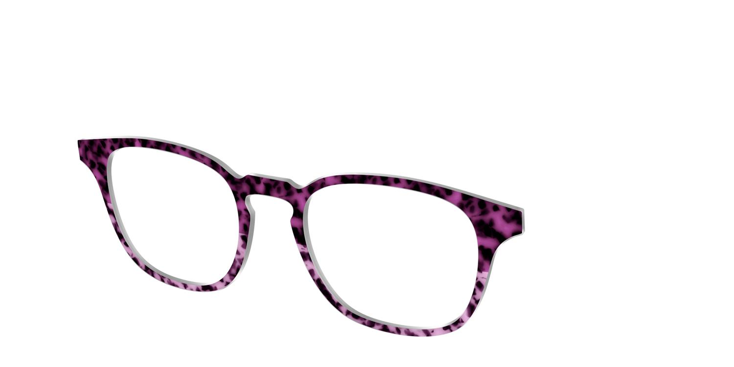 The Huckleberry Tortoise Split - Angle Top Image - Pair Eyewear