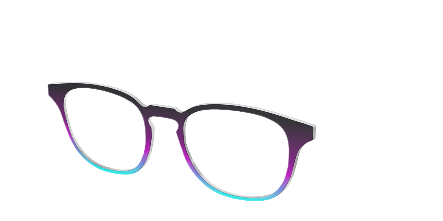 The Licorice to Seafoam Gradient - Angle Top Image - Pair Eyewear