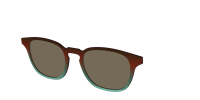 The Polarized Mahogany to Juniper Woodgrain Sun Top - Angle Top Thumbnail - Pair Eyewear