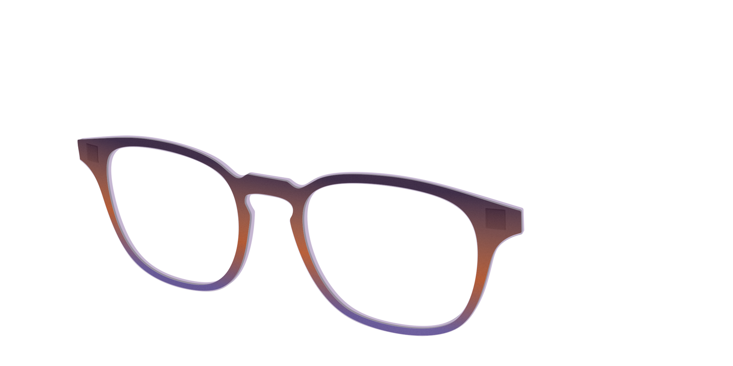 The Matte Midnight to Violet Gradient - Angle Top Image - Pair Eyewear