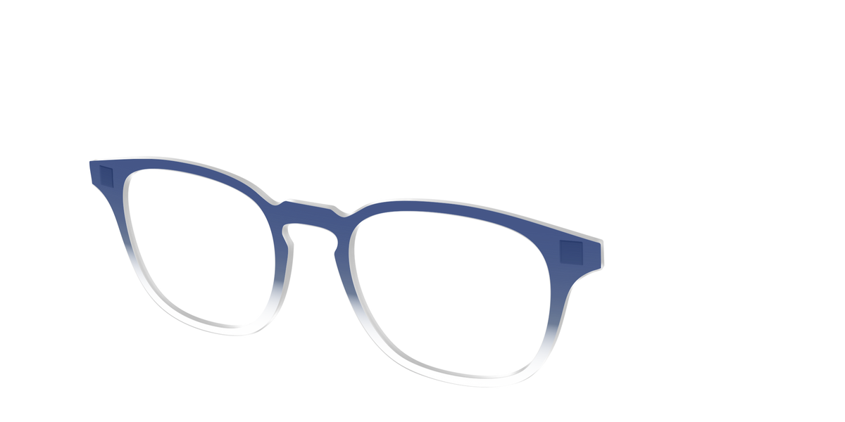 The Navy Gradient Crystal - Angle Top Image - Pair Eyewear
