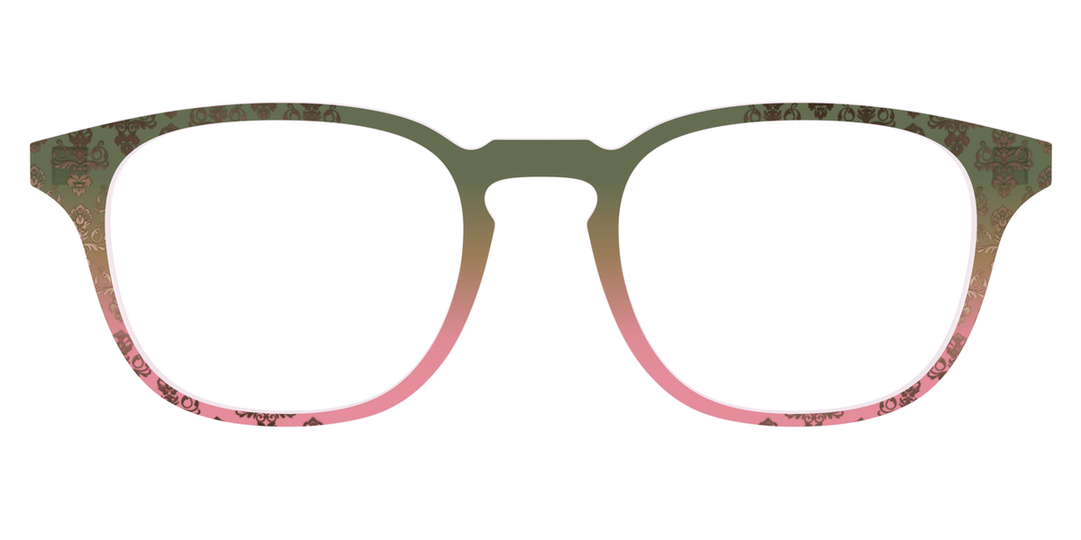 The Olive to Rose Trellis with Champagne Foil - Front Top Image - Pair Eyewear