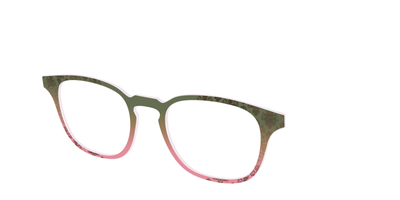 The Olive to Rose Trellis with Champagne Foil - Angle Top Thumbnail - Pair Eyewear