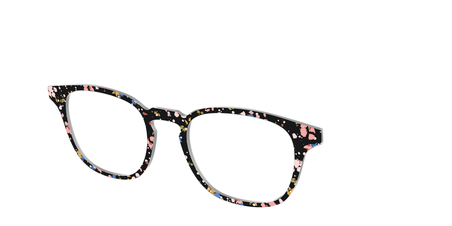 The Pallid Paint Splatter - Angle Top Image - Pair Eyewear