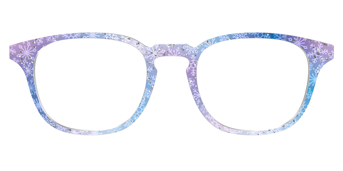 The Pastel Snowflake with Iridescent Glitter - Front Top Image - Pair Eyewear