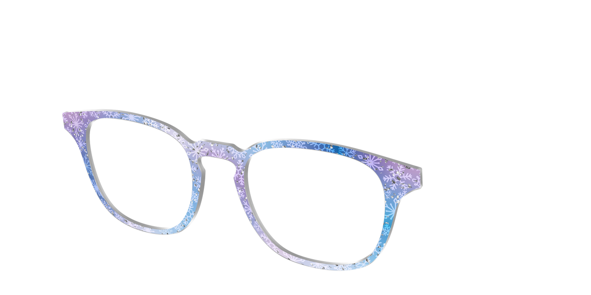 The Pastel Snowflake with Iridescent Glitter - Angle Top Image - Pair Eyewear