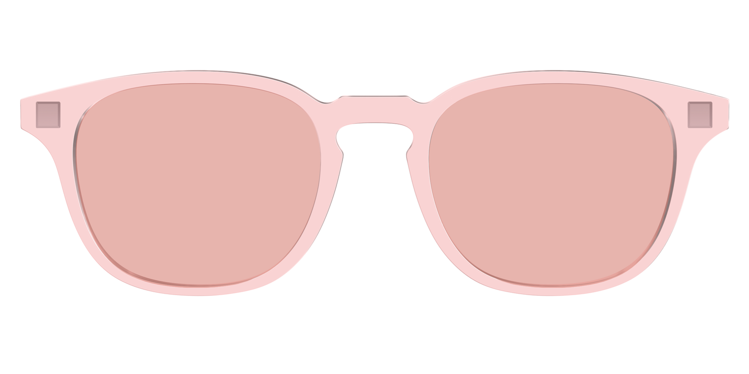 The Pink Crystal With Coral Pink Lens - Front Top Image - Pair Eyewear