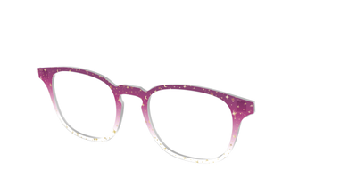 The Pink Ombre Gold Foil Crystal - Angle Top Thumbnail - Pair Eyewear