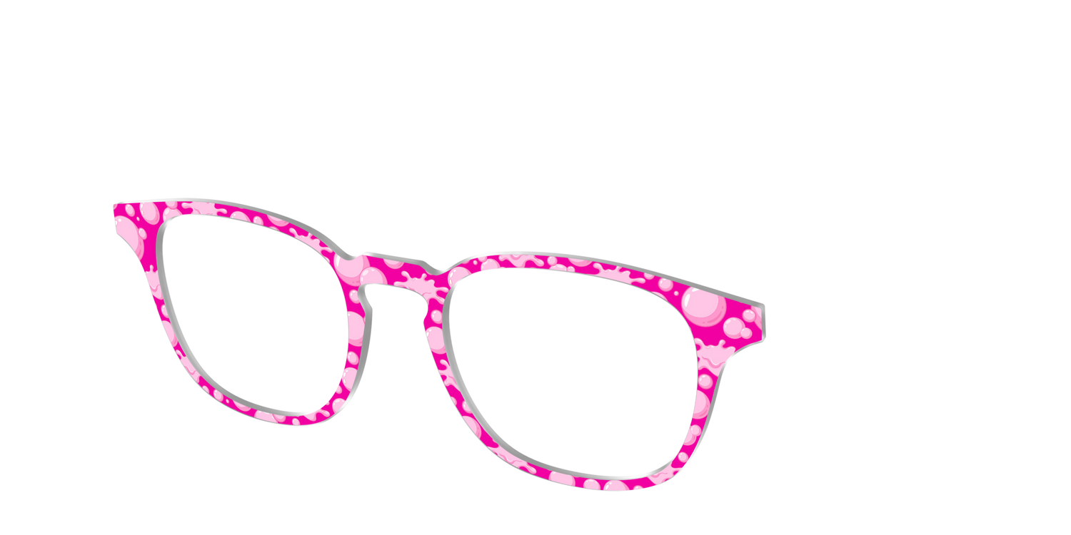 The Pink Pop Bubbles - Angle Top Image - Pair Eyewear