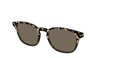 The Polarized Caramel Tortoise Horn Split Sun Top - Angle Top Thumbnail - Pair Eyewear