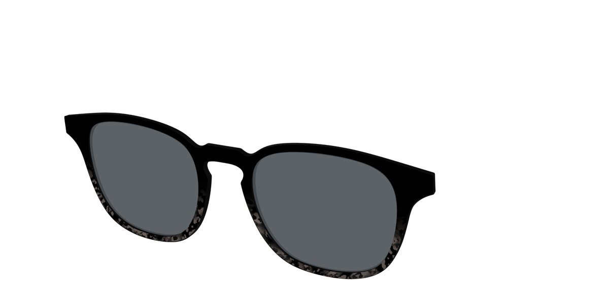 The Polarized Shaded Tortoise Sun Top - Angle Top Image - Pair Eyewear