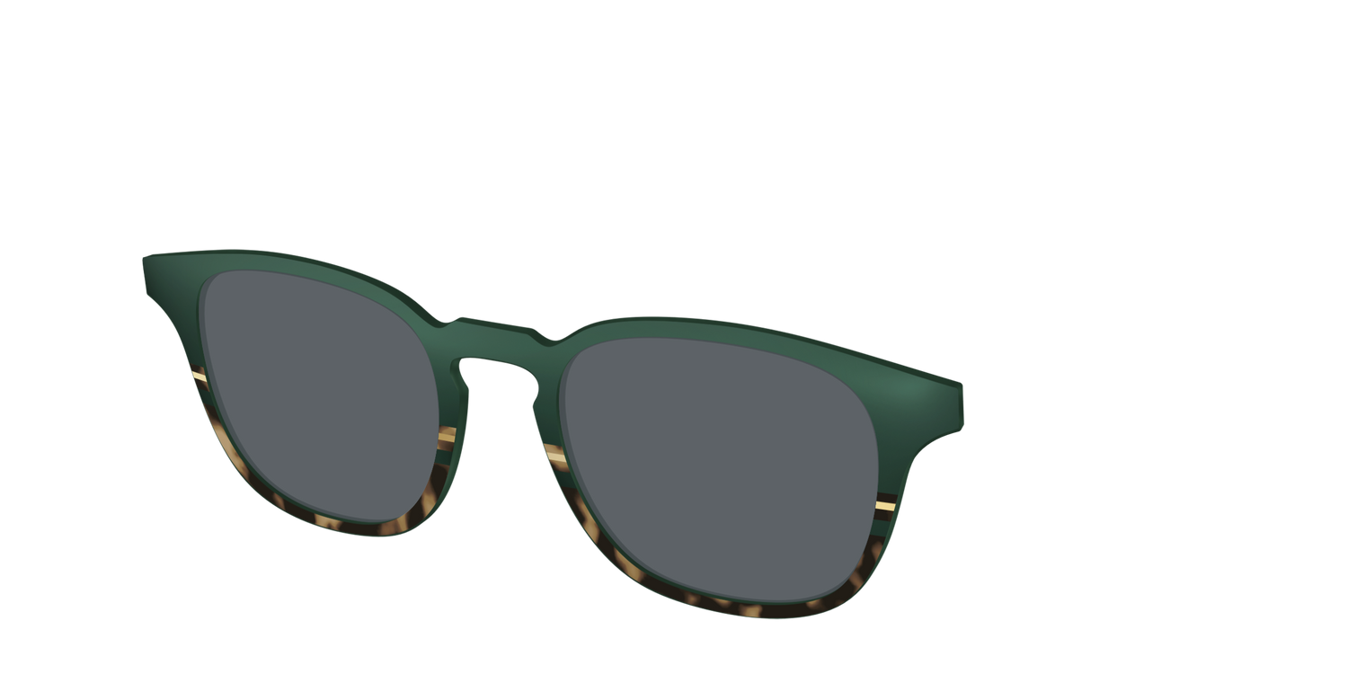 The Polarized Spruce Tortoise Sun Top - Angle Top Image - Pair Eyewear
