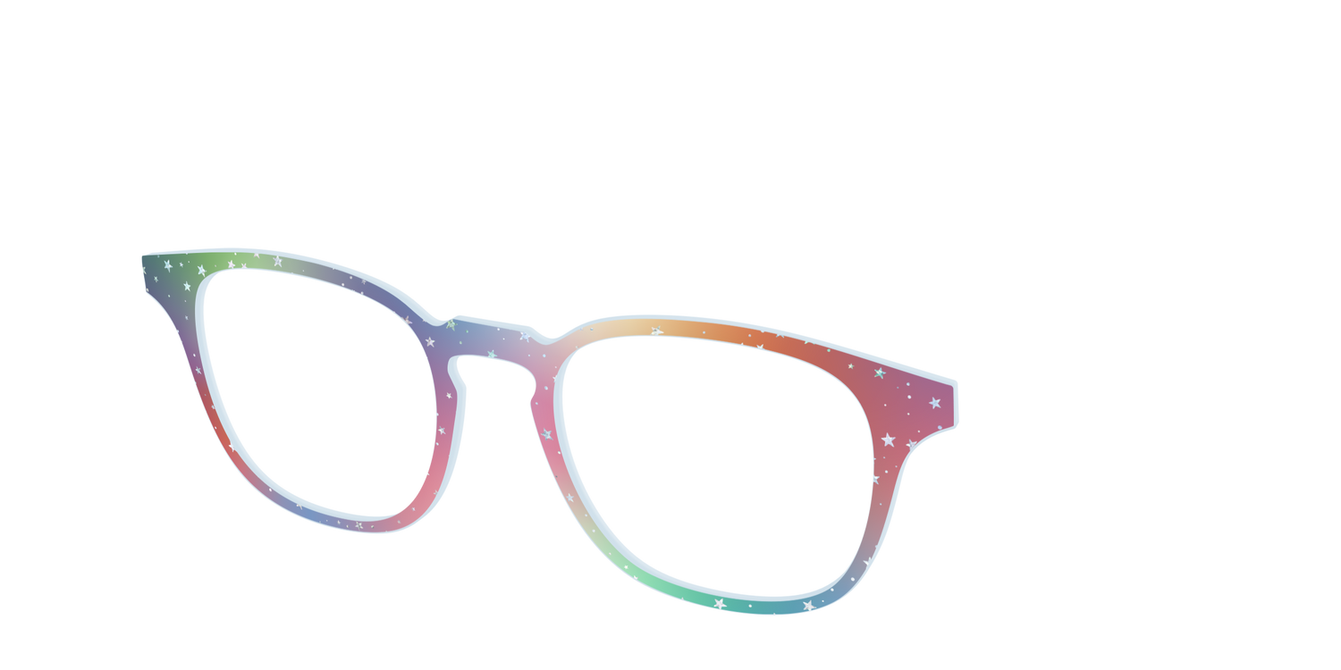 The Rainbow Holographic Celestial - Angle Top Image - Pair Eyewear