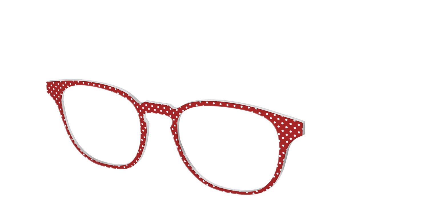 The Ruby Pin Dot - Angle Top Image - Pair Eyewear