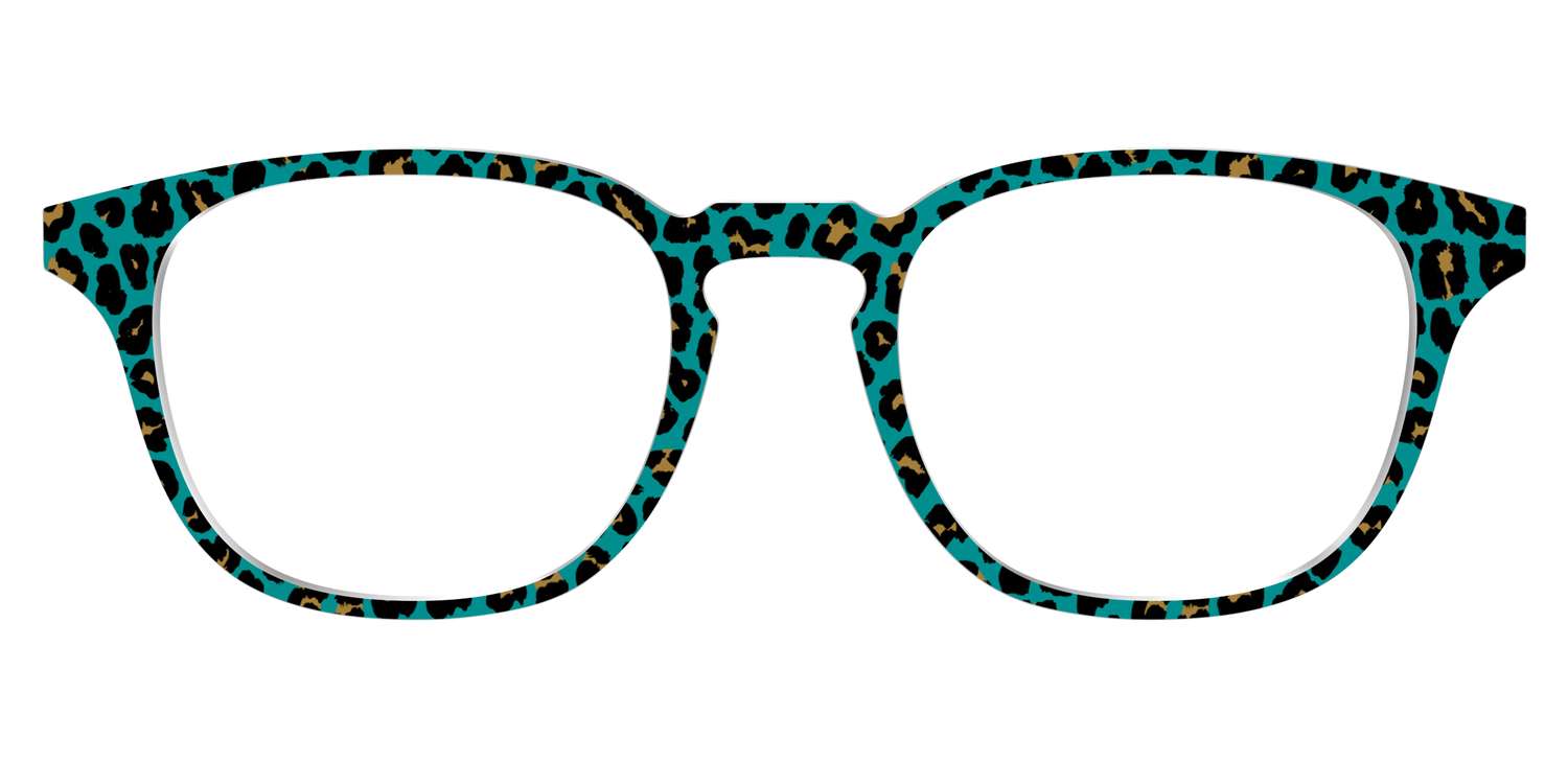 The Teal Leopard - Front Top Image - Pair Eyewear