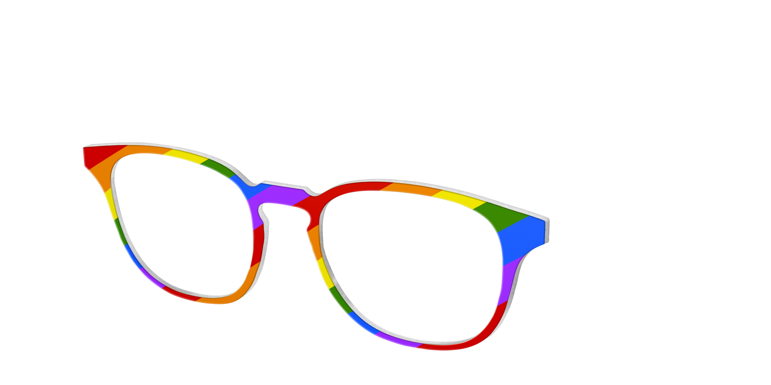 The Traditional Pride Flag - Angle Top Image - Pair Eyewear