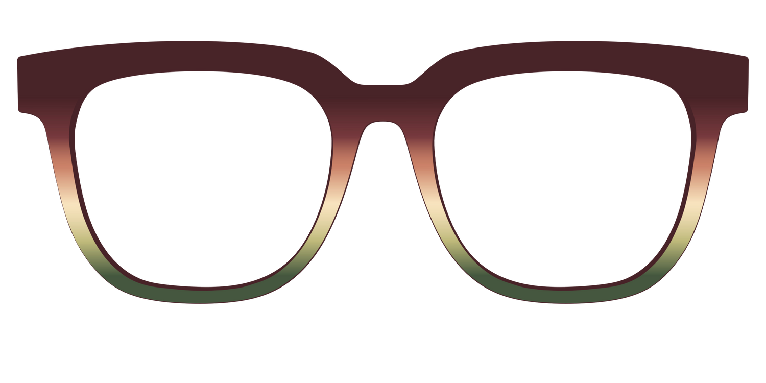 The Acorn to Moss Gradient - Front Top Image - Pair Eyewear