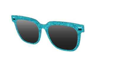 The Polarized Aquamarine Sparkle Sun Top - Angle Top Thumbnail - Pair Eyewear