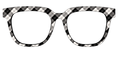 The B&W Plaid - Front Top Thumbnail - Pair Eyewear
