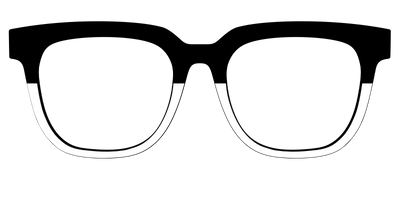 The Black and White - Front Top Thumbnail - Pair Eyewear