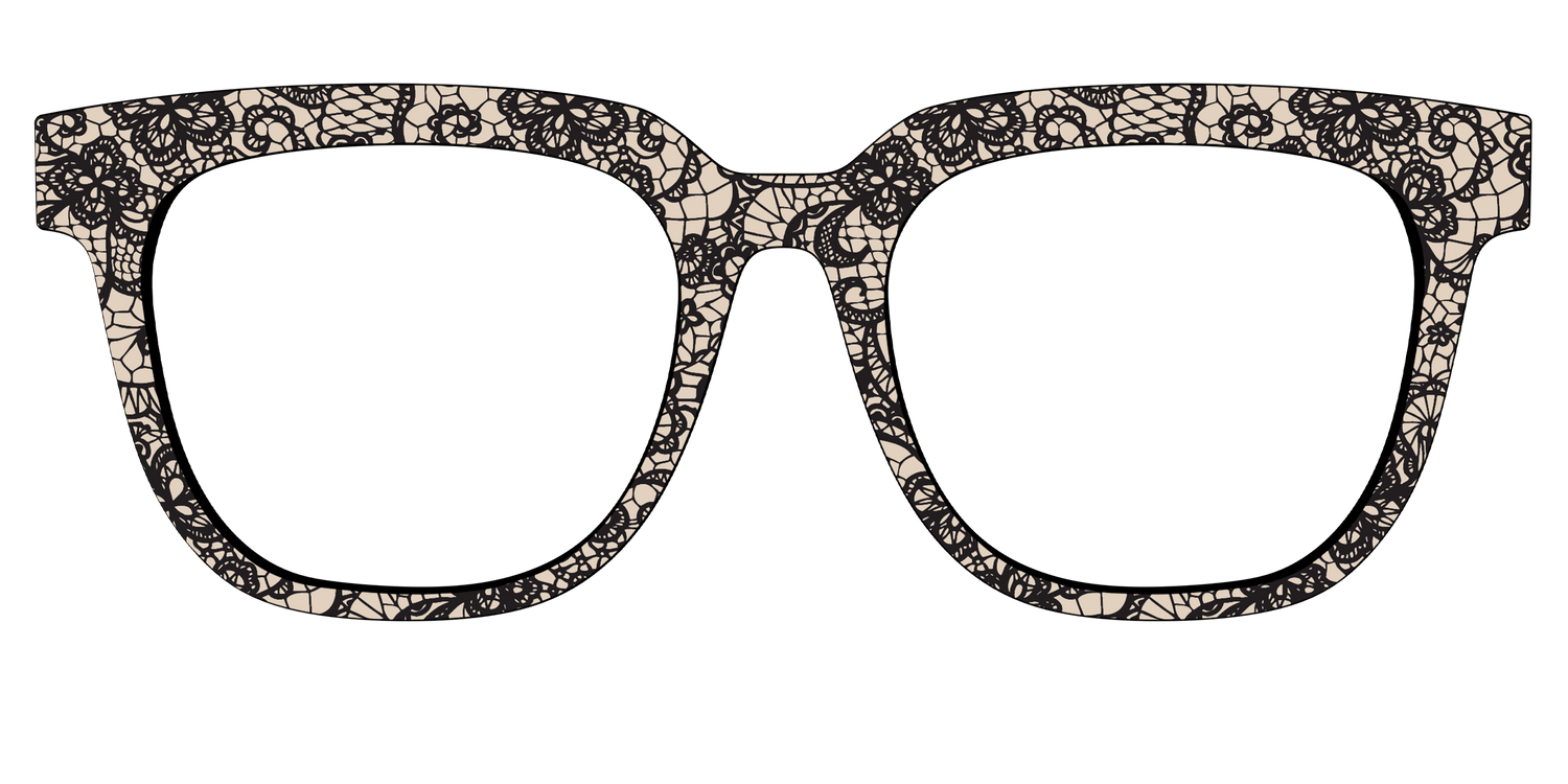 The Black Classic Lace - Front Top Image - Pair Eyewear