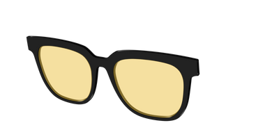 The Black With Citrine Yellow Lens - Angle Top Thumbnail - Pair Eyewear
