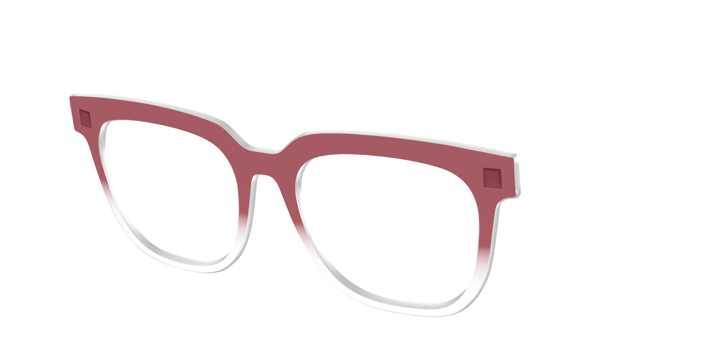 The Burgundy Gradient Crystal - Angle Top Image - Pair Eyewear