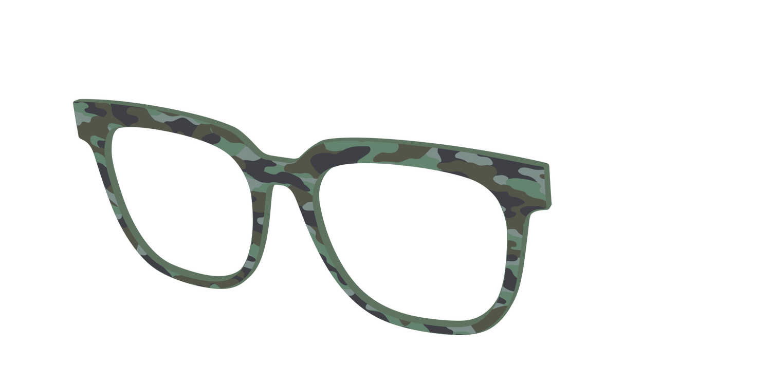 The Classic Camo - Angle Top Image - Pair Eyewear