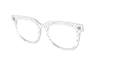 The Egg Polka Dot with Gold Foil Crystal - Angle Top Thumbnail - Pair Eyewear