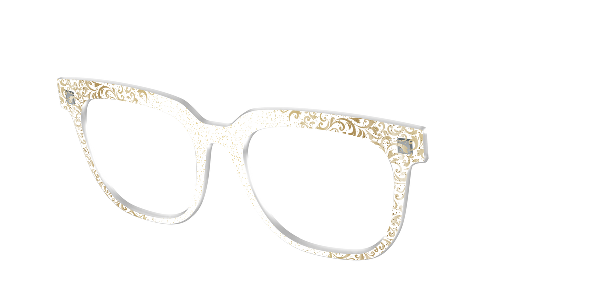 The Golden Flair Glitter Crystal with Gold Foil - Angle Top Image - Pair Eyewear