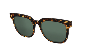 The Non-Polarized Green Tortoise Sun Top - Angle Top Thumbnail - Pair Eyewear