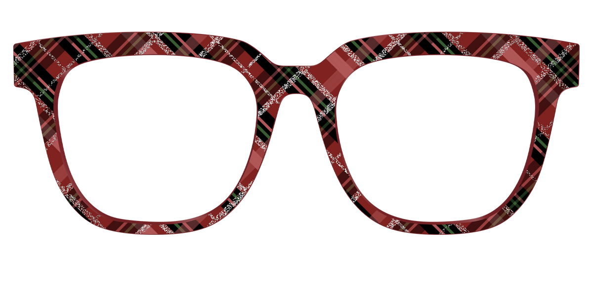 The Holly Plaid with Glitter - Front Top Image - Pair Eyewear