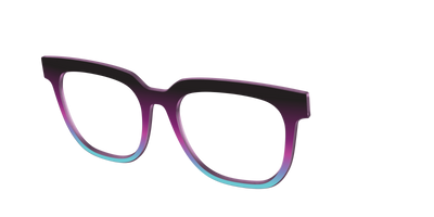 The Licorice to Seafoam Gradient - Angle Top Thumbnail - Pair Eyewear