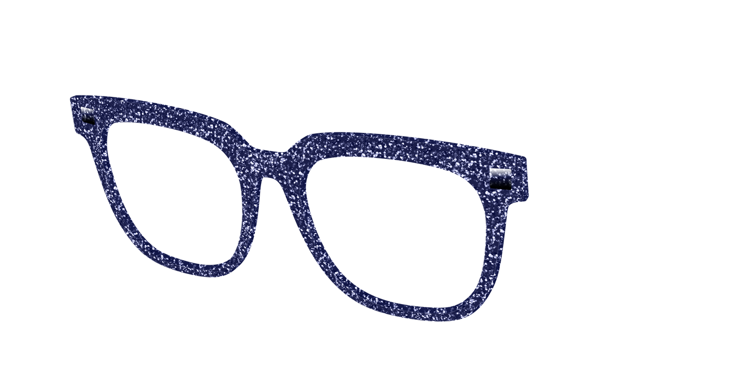 The Navy Sparkle - Angle Top Image - Pair Eyewear