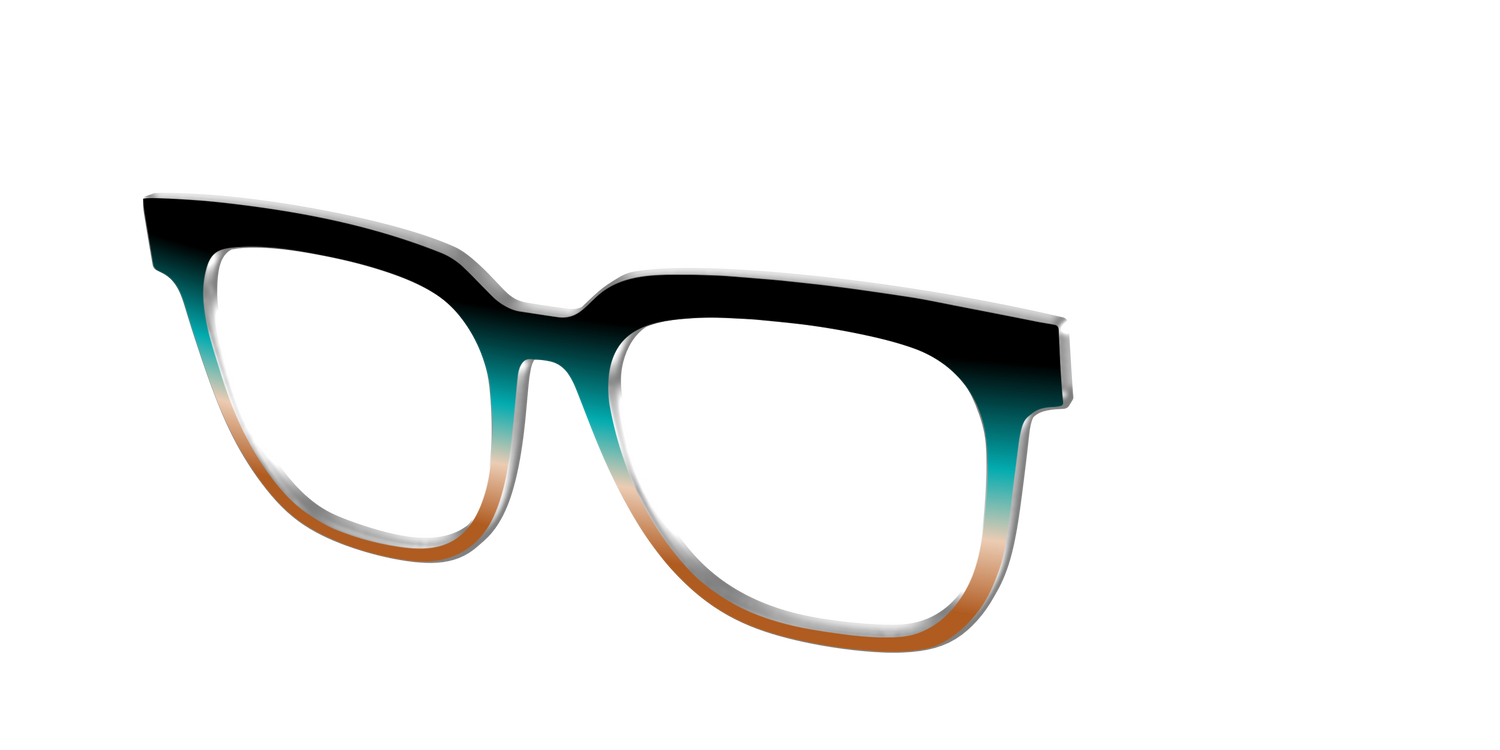 The Onyx to Rust Gradient - Angle Top Image - Pair Eyewear