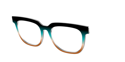 The Onyx to Rust Gradient - Angle Top Thumbnail - Pair Eyewear