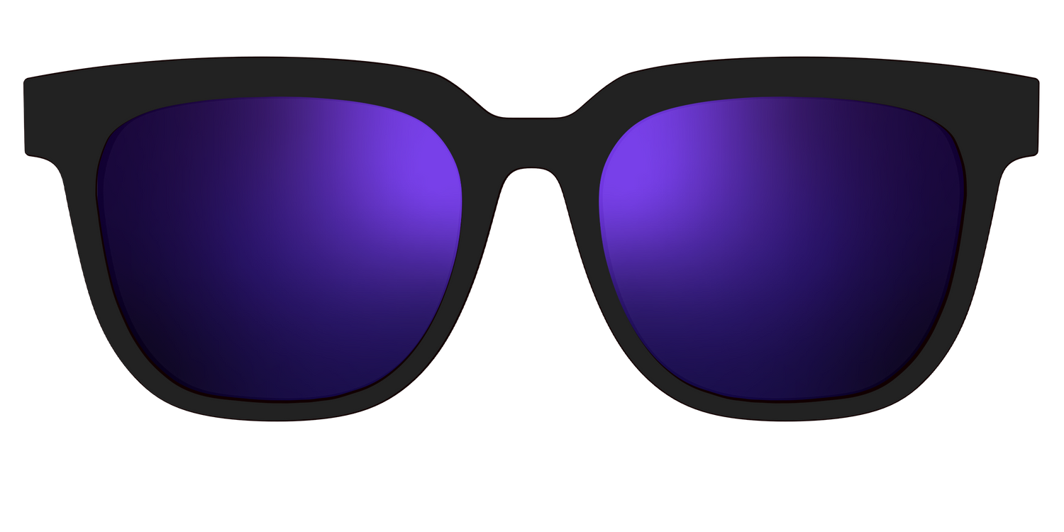 The Polarized Purple Reflective Sun Top - Front Top Image - Pair Eyewear