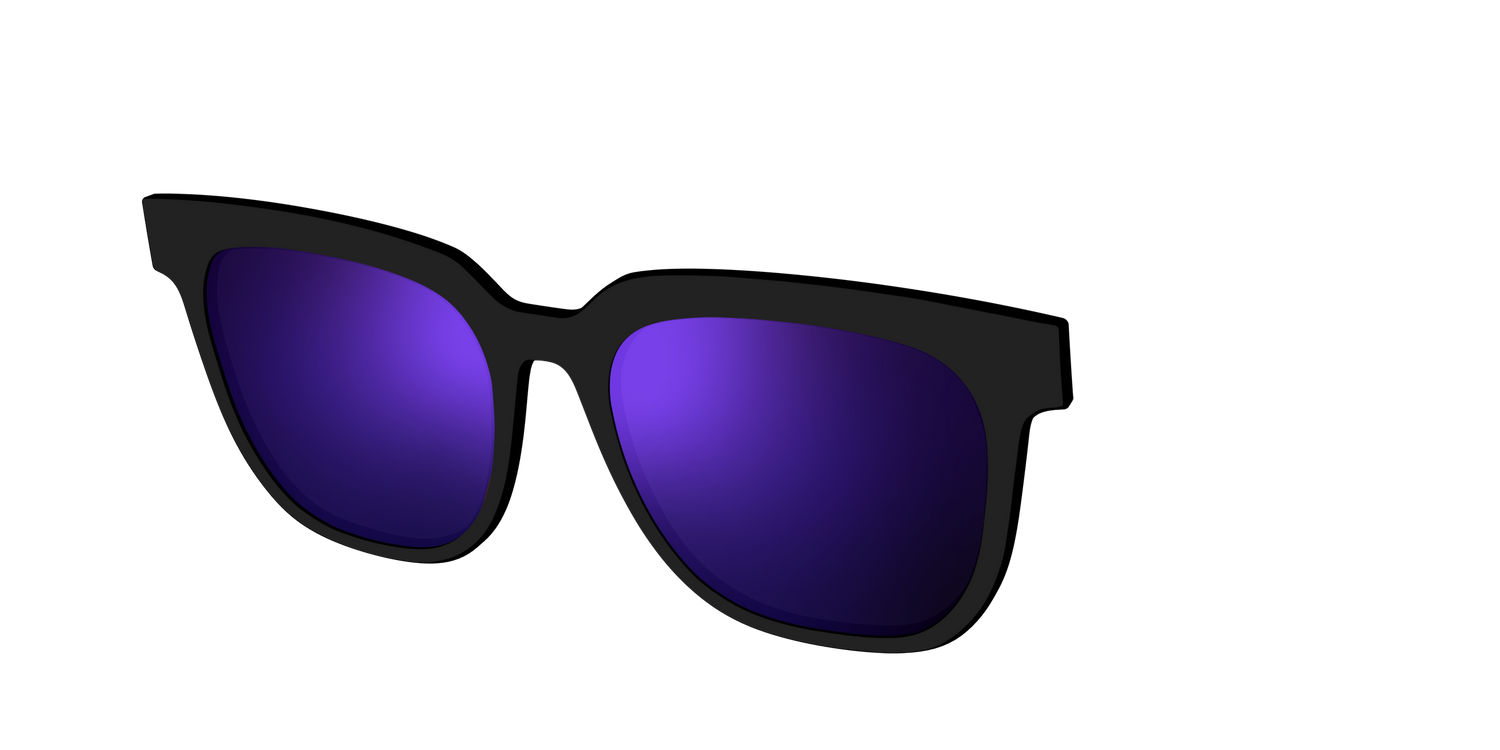 The Polarized Purple Reflective Sun Top - Angle Top Image - Pair Eyewear