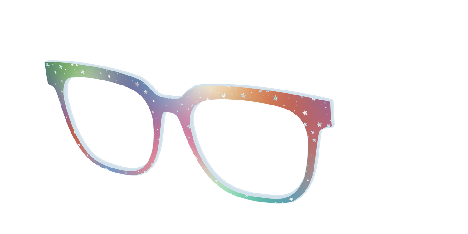 The Rainbow Holographic Celestial - Angle Top Image - Pair Eyewear