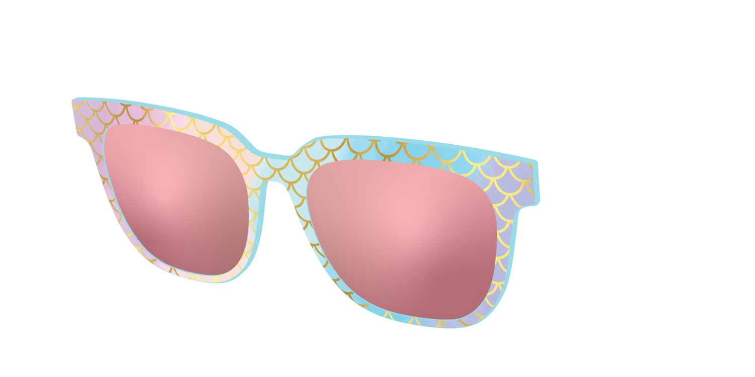 The Polarized Rainbow Mermaid Sun Top - Angle Top Image - Pair Eyewear