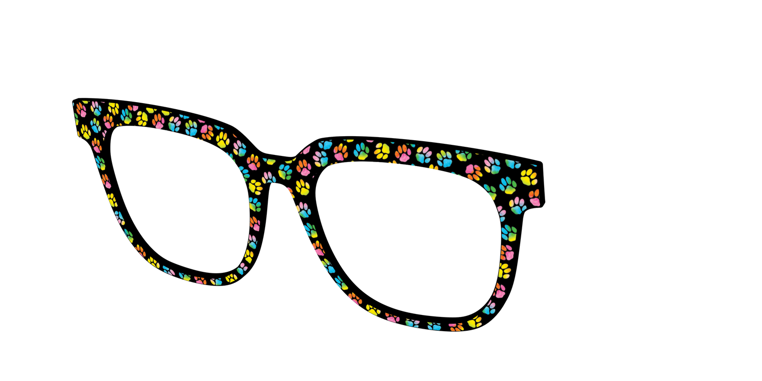 The Rainbow Paw Print - Angle Top Image - Pair Eyewear