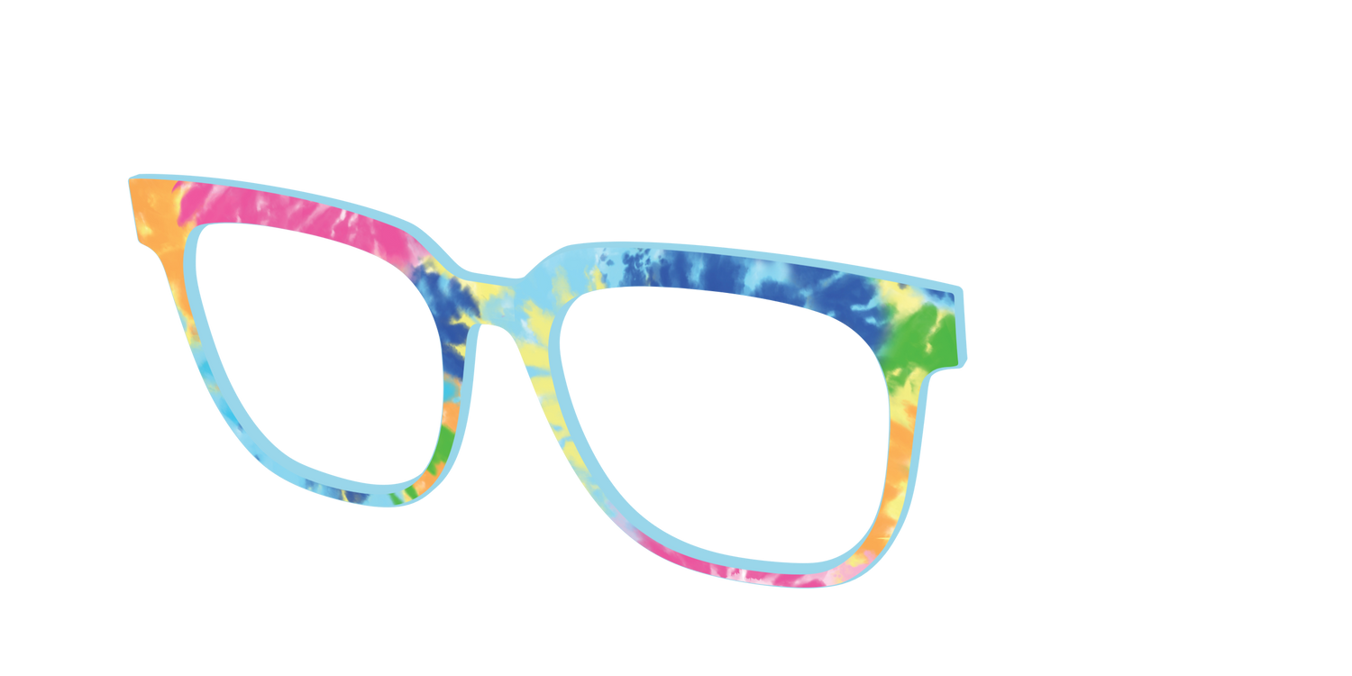 The Rainbow Tie-Dye - Angle Top Image - Pair Eyewear