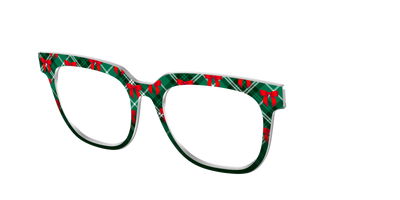 The Ribbon-Clad Plaid - Angle Top Thumbnail - Pair Eyewear