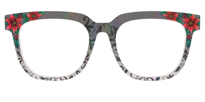 The Romantic Poinsettia Holographic Crystal - Front Top Thumbnail - Pair Eyewear
