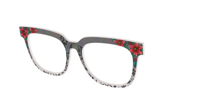 The Romantic Poinsettia Holographic Crystal - Angle Top Thumbnail - Pair Eyewear