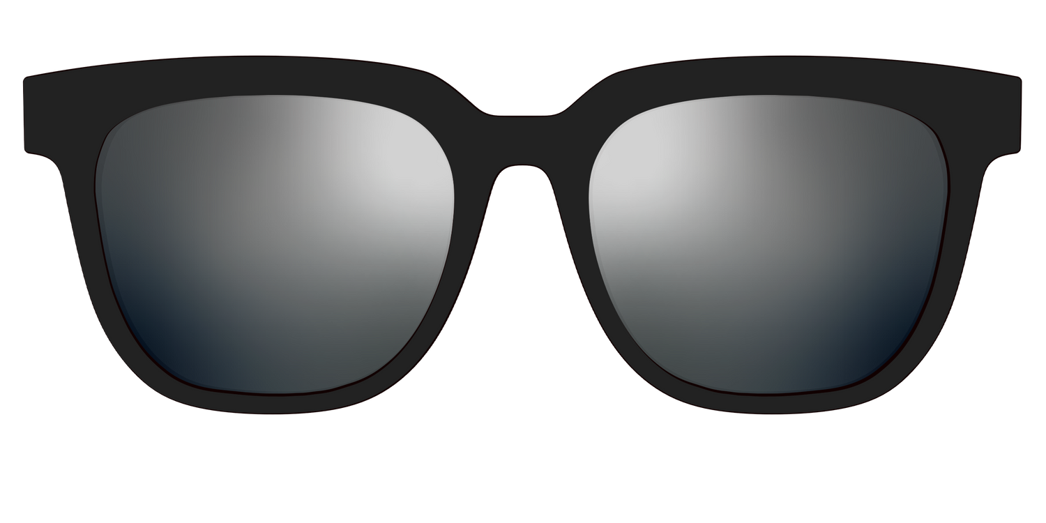 The Polarized Silver Reflective Sun Top - Front Top Image - Pair Eyewear
