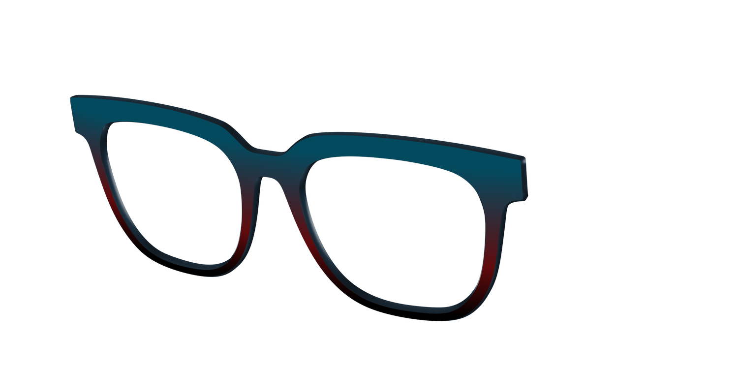 The Teal to Espresso Gradient - Angle Top Image - Pair Eyewear