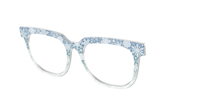 The White Lace Snowflake Crystal - Angle Top Thumbnail - Pair Eyewear
